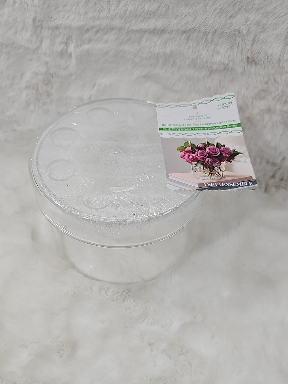 Ashland Spring brand Round Glass Bud Vase